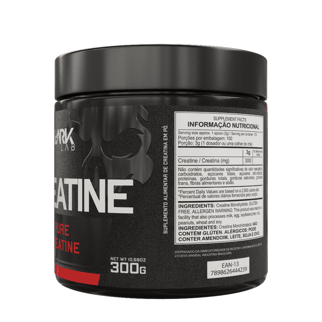 Creatina Monohidratada Pura 1kg, 500g, 300g e 150g Dark Lab - Creatine, Creatina 100% Pura