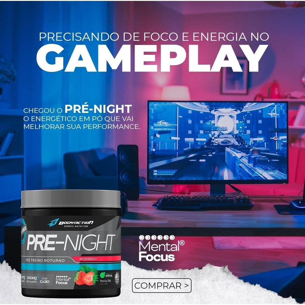 Pre Treino Sem Cafeína Pre Night 200g Bodyaction