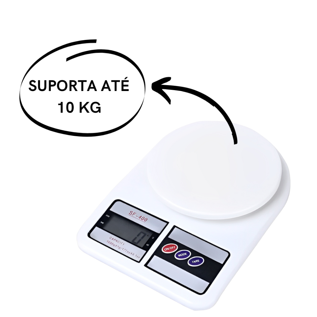 Balança digital cozinha 10kg precisão pilhas inclusas AA 
