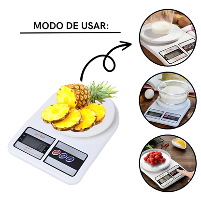 Balança digital cozinha 10kg precisão pilhas inclusas AA 
