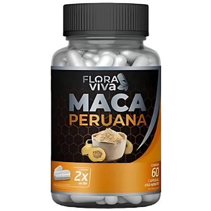 Maca Peruana 500mg 60 Cápsulas - Flora Viva