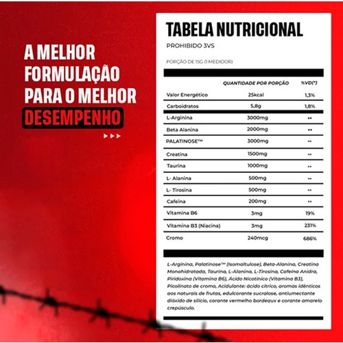 Pré Treino Prohibido 180g
