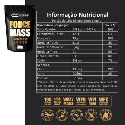 Hipercalorico 3kg Force Mass