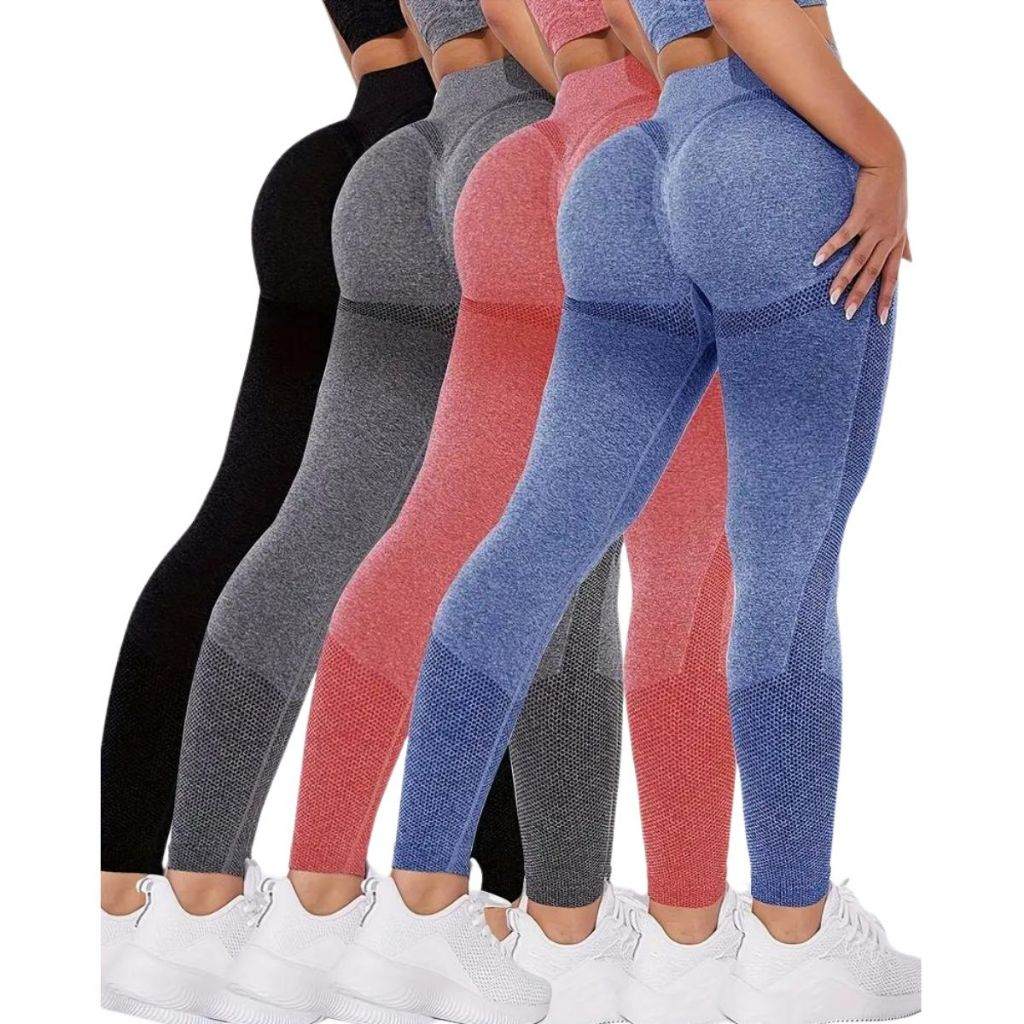 Kit 4 Calça Legging Levanta Bumbum Zero Transparência
