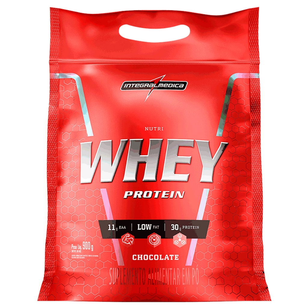 Whey Protein Nutri Isolado Concentrado Chocolate 900g Refil