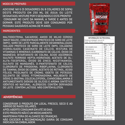 Hipercalorico Com Whey - MASS 36500, 3kg - Snake Dragon