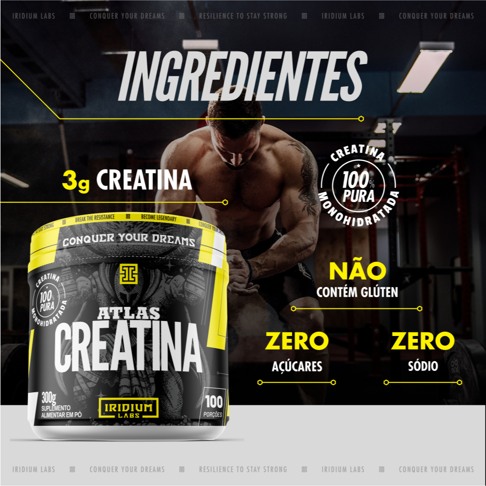 Creatina Atlas 300g Iridium Labs