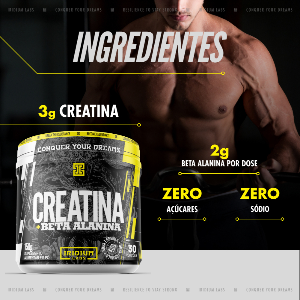 Creatina Atlas com Beta Alanina 150g - Iridium Labs