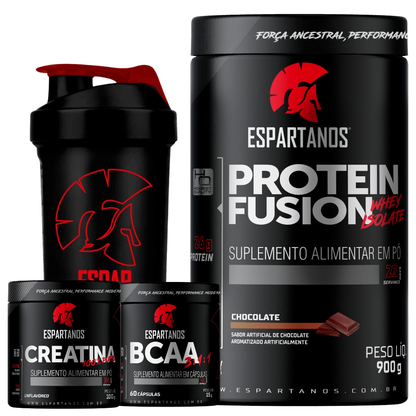 Kit Whey Protein Fusion + Bcaa + Creatina + Shaker