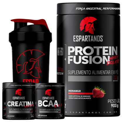 Kit Whey Protein Fusion + Bcaa + Creatina + Shaker