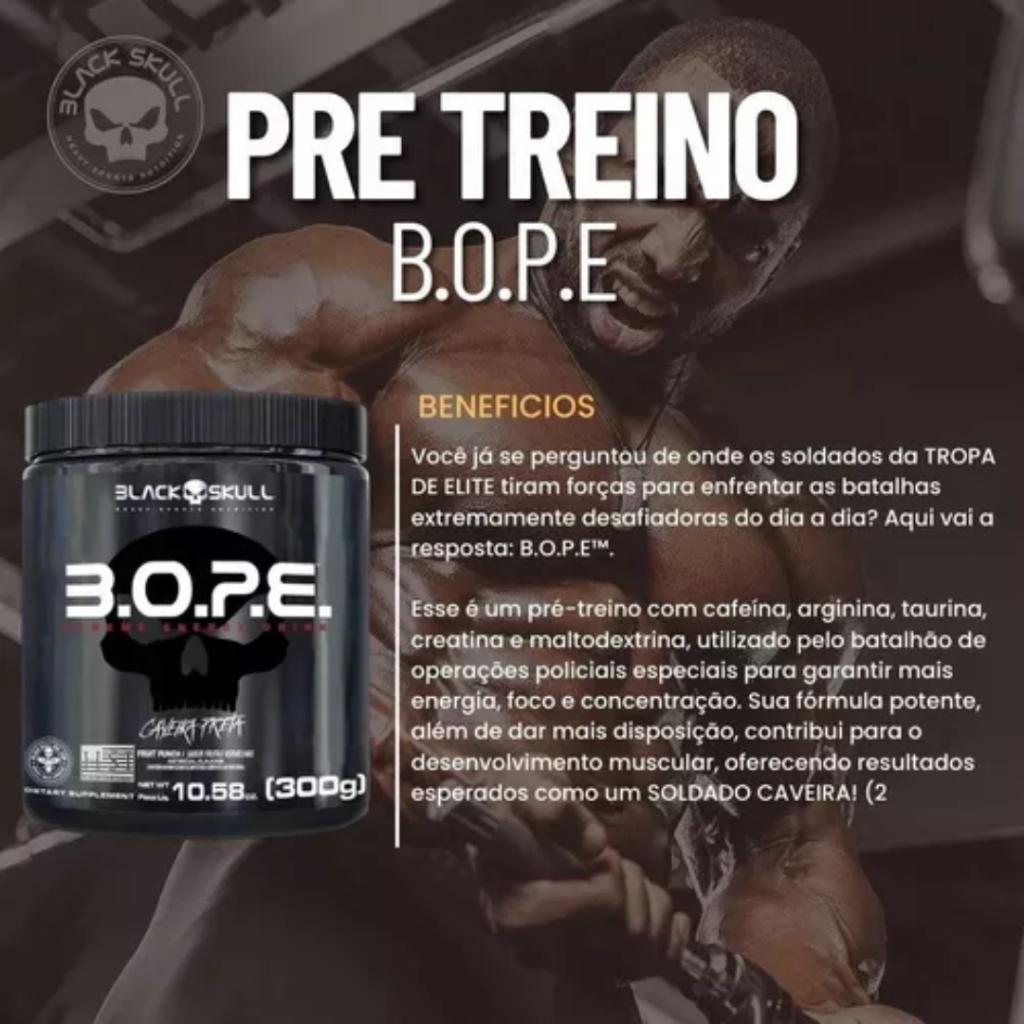 Pré Treino Bope 150g Blackskull