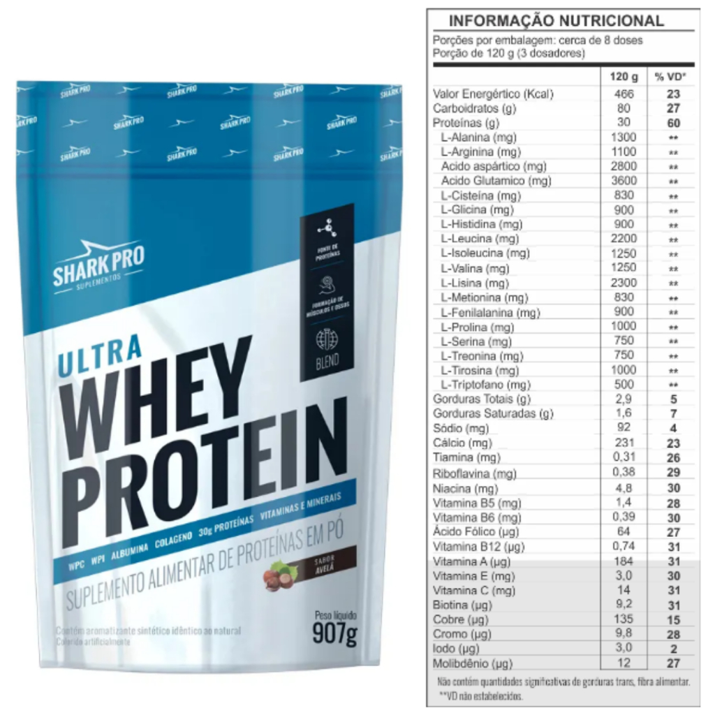 Whey Protein Refil 907g - Shark Pro