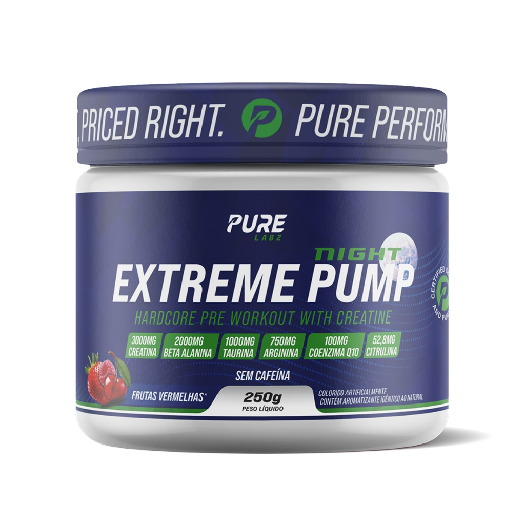 Pré Treino Extreme Pump Night S/ Cafeína 250g Pure Athletic