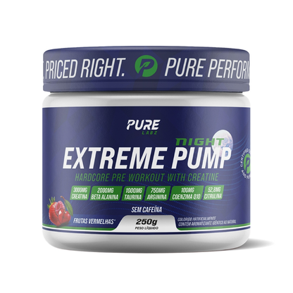 Pré Treino Extreme Pump Night S/ Cafeína 250g Pure Athletic