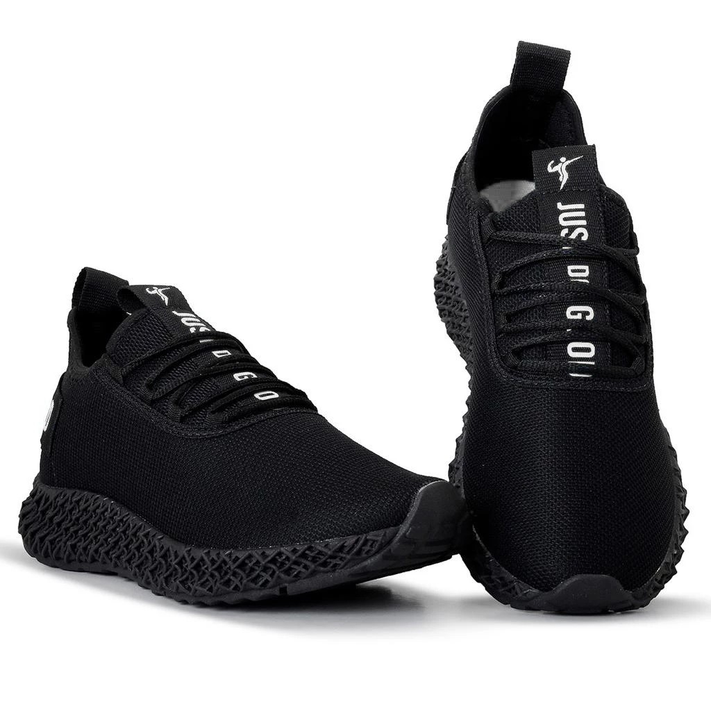 Tenis Masculino Black Esportivo Todo Preto Para Academia Caminhada Corrida Fitness treino