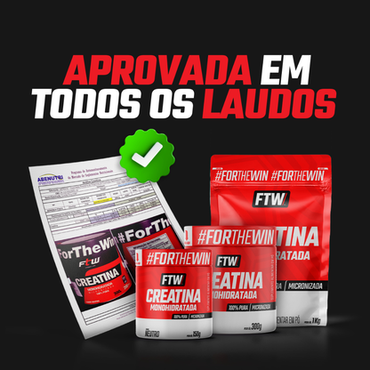FTW Creatina Monohidratada Pote 300g 100% Pura - Energia, Força e Resistência - Absorção Rápida