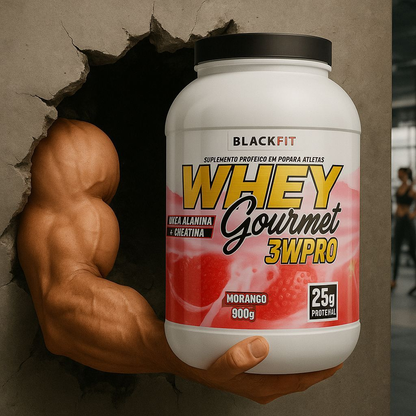 Whey Protein 3WPRO 900g - Muito Barato Bom e Saboroso