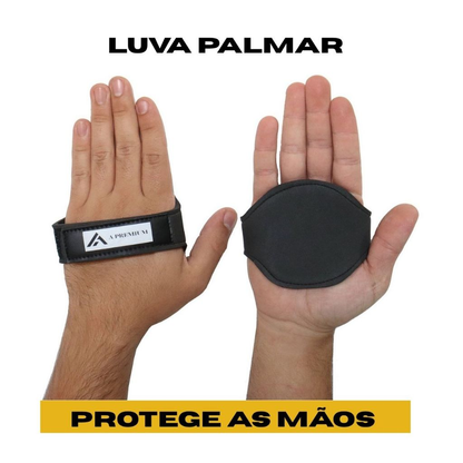 Luva Academia Hand Grip Protetor de Palma Antiderrapante Neoprene para Musculação CrossFit e Treino Anti Calo