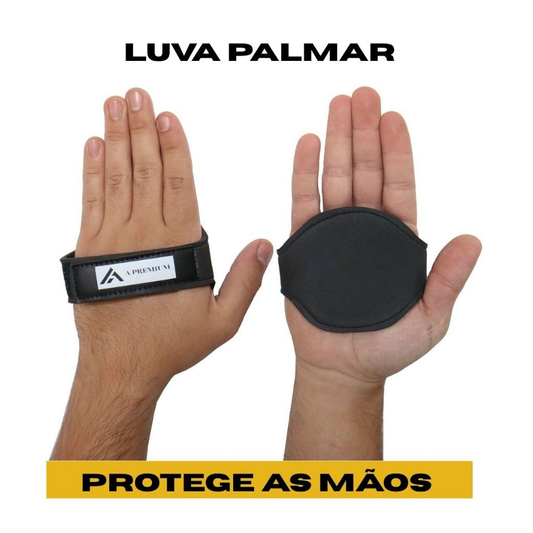 Luva Academia Hand Grip Protetor de Palma Antiderrapante Neoprene para Musculação CrossFit e Treino Anti Calo