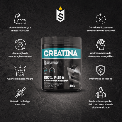 Creatina 100% Pura Monohidratada Soldiers 300g 