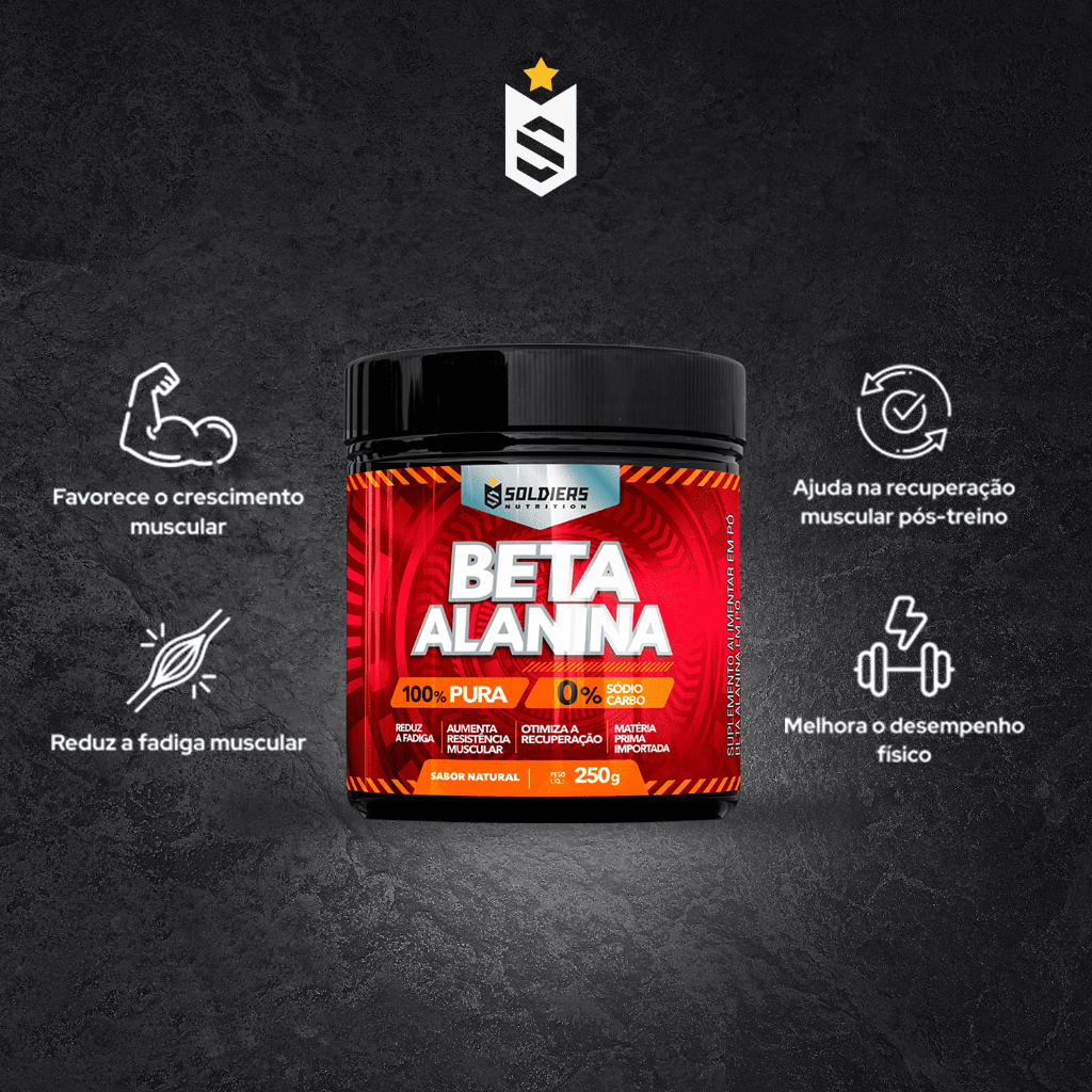 Beta Alanina 100% Pura 250g Soldiers