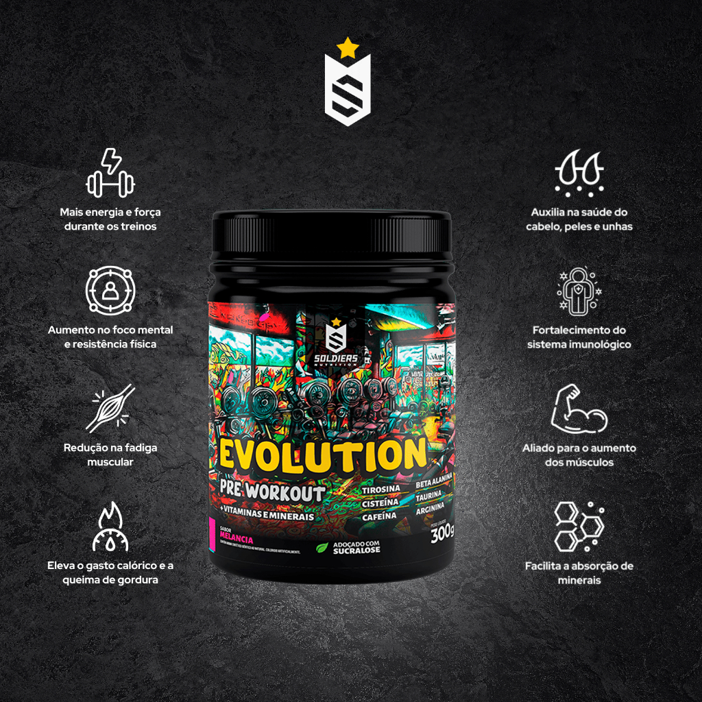 Pré Treino Evolution 300g Soldiers Nutrition
