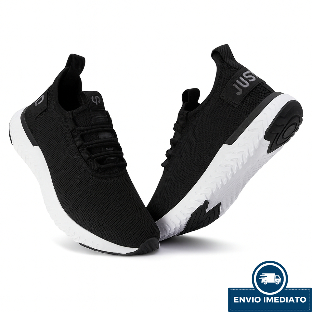 Tenis Masculino Black Esportivo Todo Preto Para Academia Caminhada Corrida Fitness treino