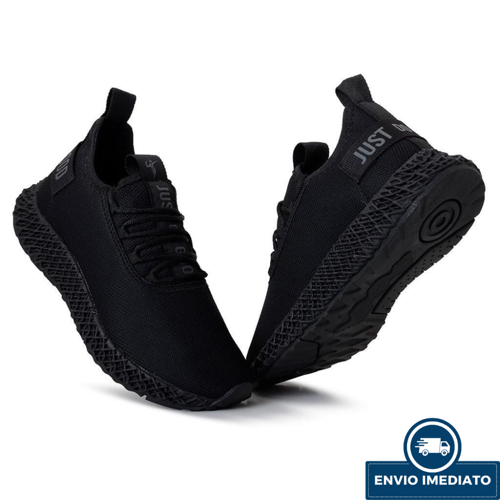 Tenis Masculino Black Esportivo Preto Para Academia Caminhada Corrida