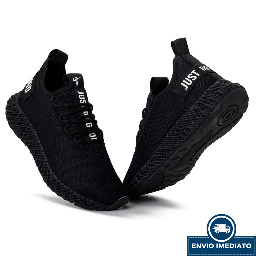 Tenis Masculino Black Esportivo Todo Preto Para Academia Caminhada Corrida Fitness treino