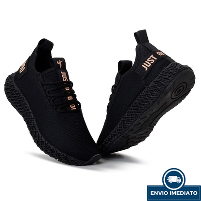 Tenis Masculino Black Esportivo Todo Preto Para Academia Caminhada Corrida Fitness treino