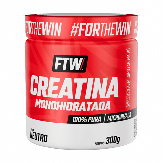 FTW Creatina Monohidratada Pote 300g 100% Pura - Energia, Força e Resistência - Absorção Rápida