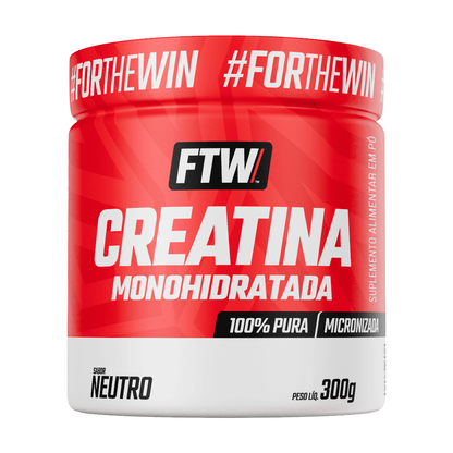 FTW Creatina Monohidratada Pote 300g 100% Pura - Energia, Força e Resistência - Absorção Rápida