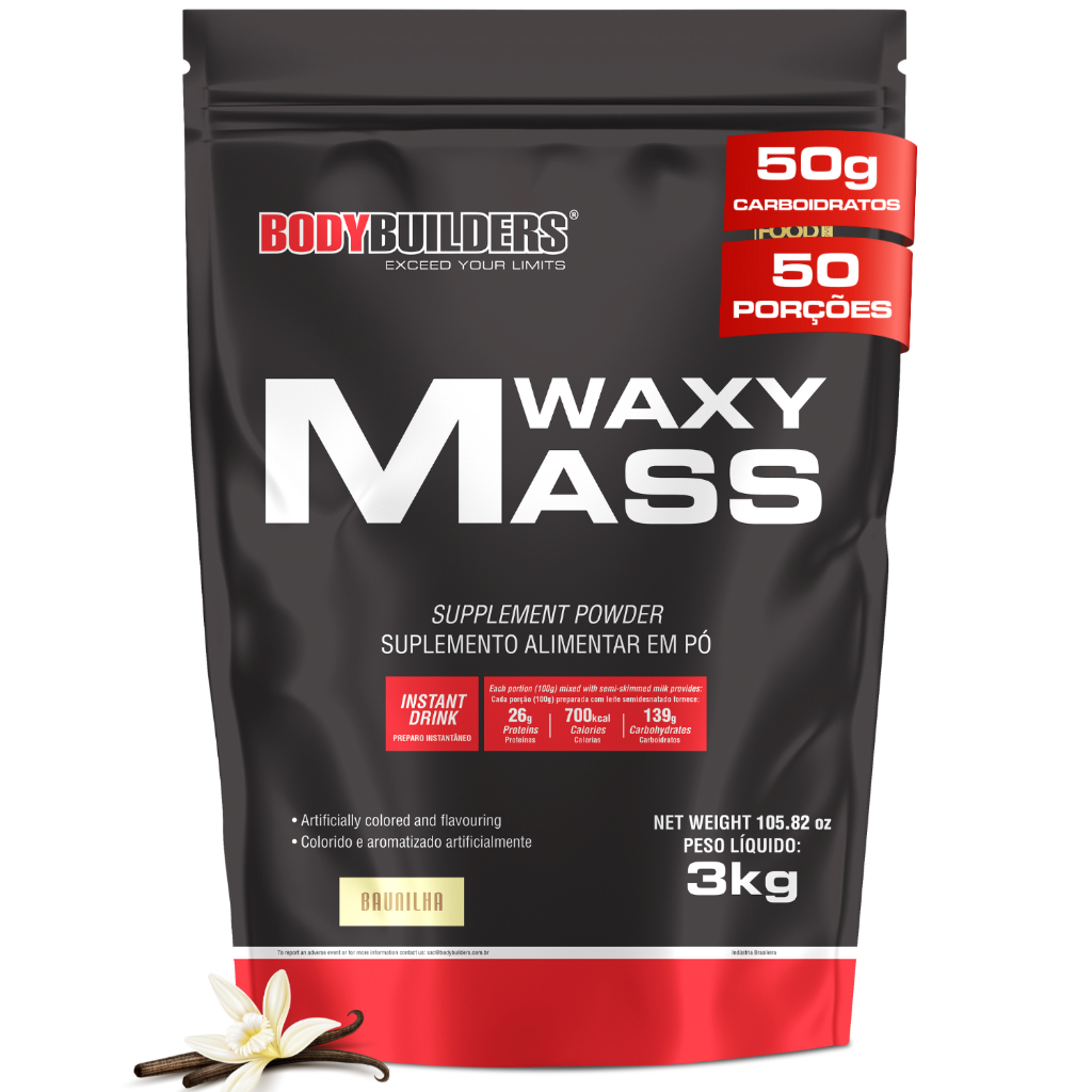Hipercalórico Waxy Mass 3kg - Para Ganho De Massa