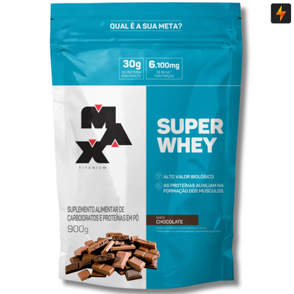 Super Whey Protein Concentrado 900g Max Titanium Proteína Concentrada