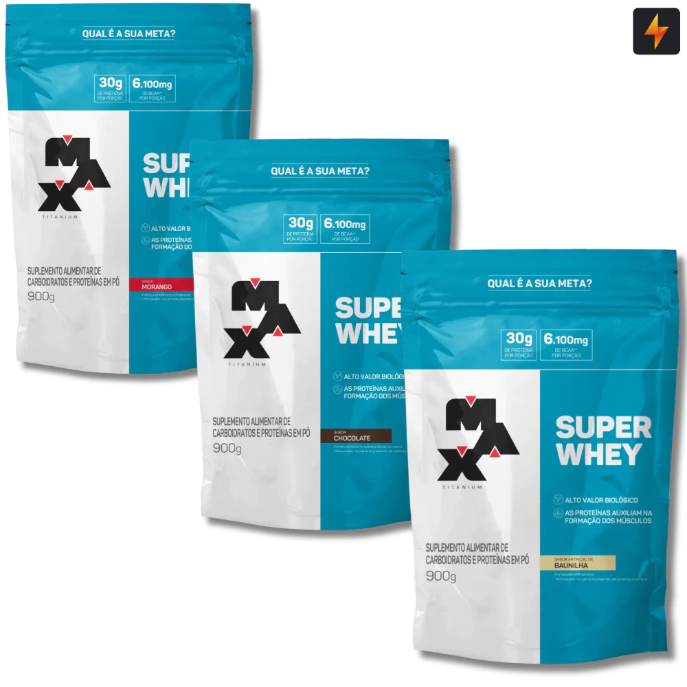 Super Whey Protein Concentrado 900g Max Titanium Proteína Concentrada
