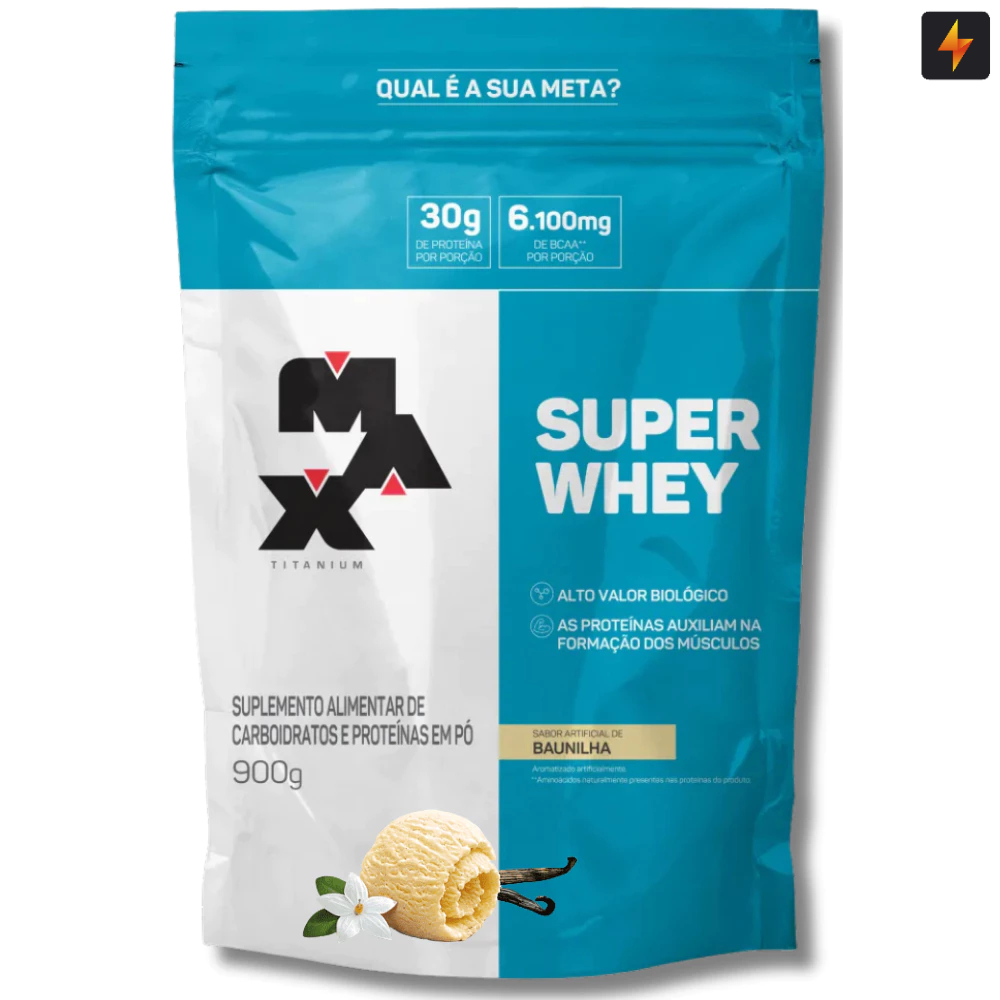 Super Whey Protein Concentrado 900g Max Titanium Proteína Concentrada