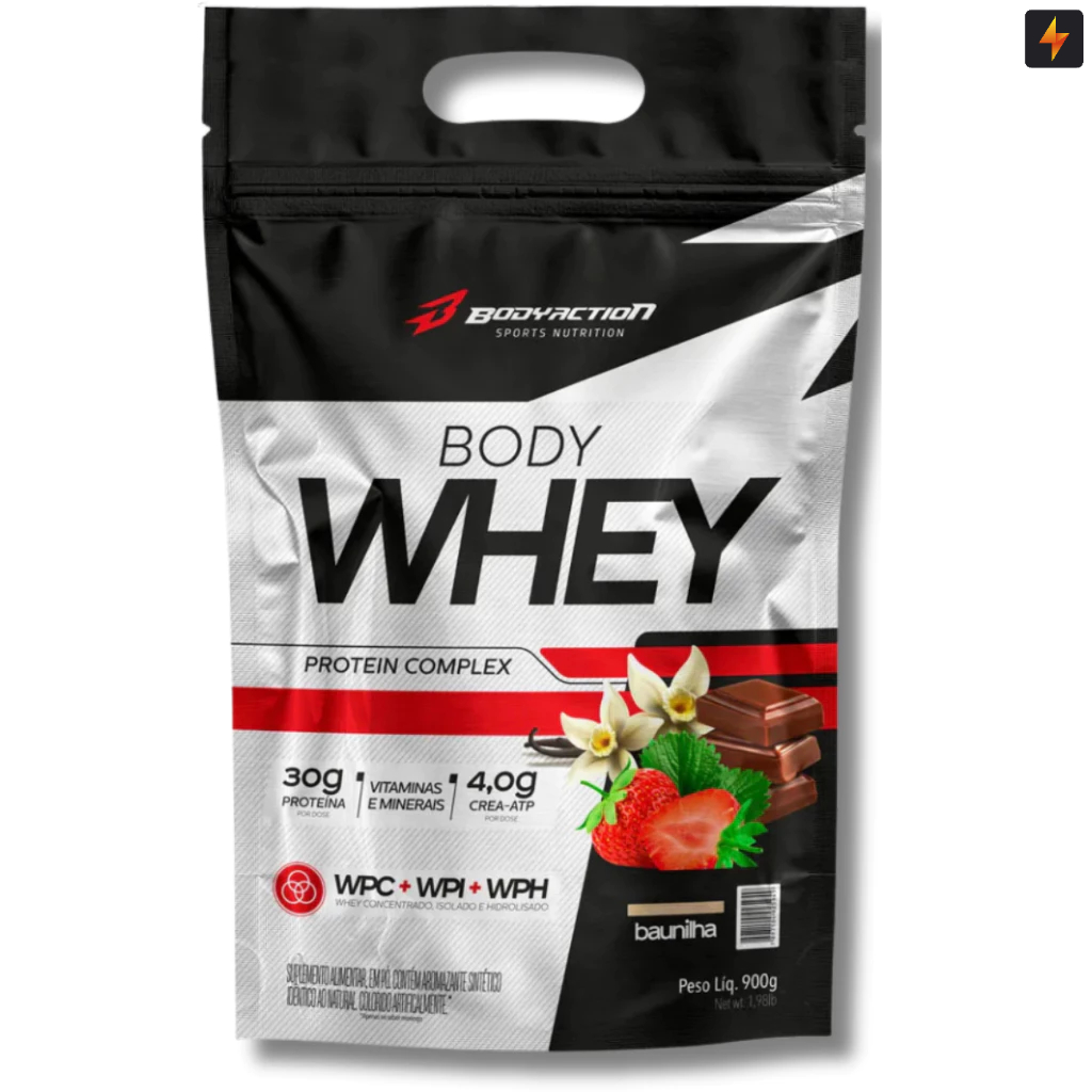Body Whey 900g com Whey Protein concentrado 30g de proteína por dose - Original