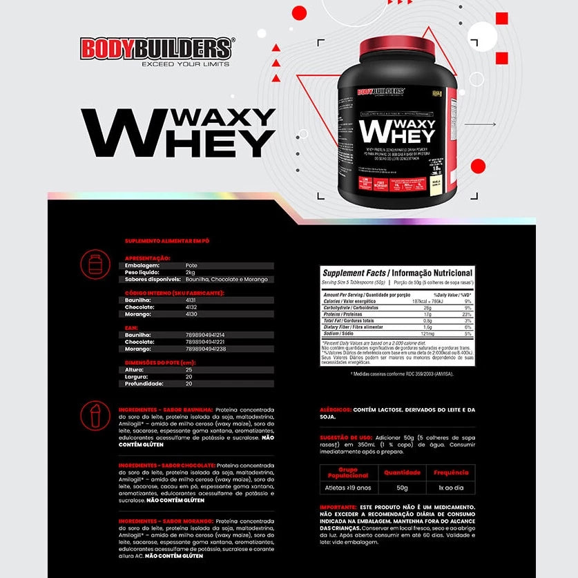 Whey Protein - Waxy Whey 2kg - Bodybuilders