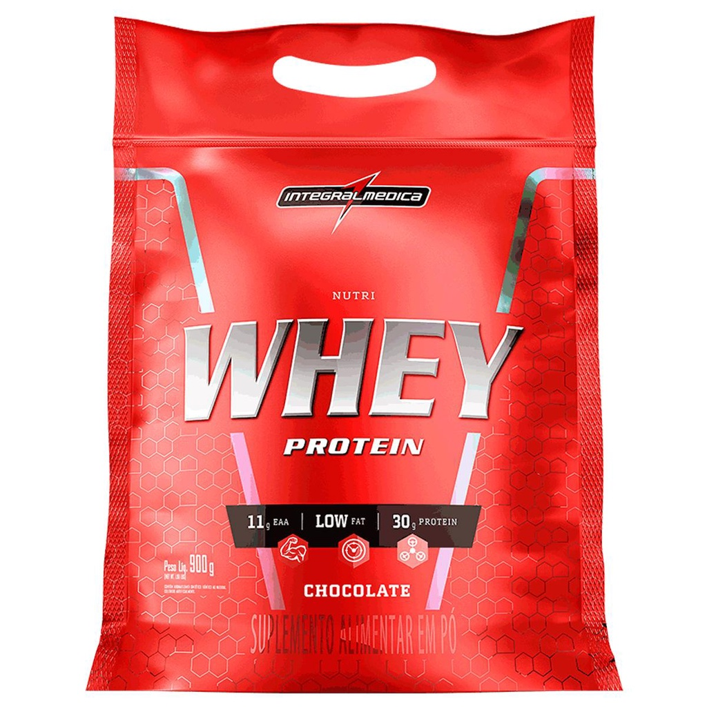 Whey Protein Nutri Isolado Concentrado Chocolate 900g Refil
