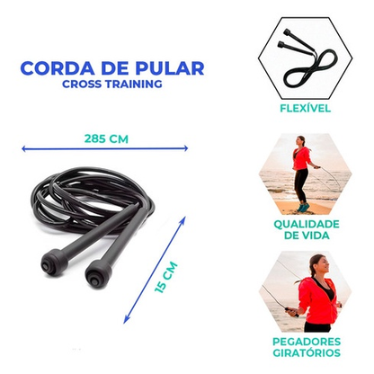 Corda De Pular Profissional Com Cabo Ergonómico