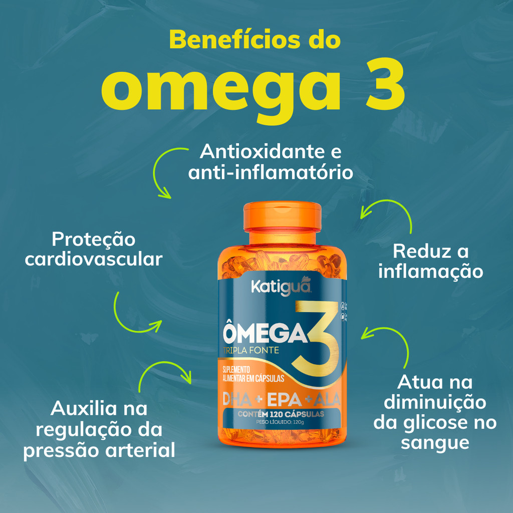 ÔMEGA3 Tripla Fonte 1000mg 60 e 120 cápsulas