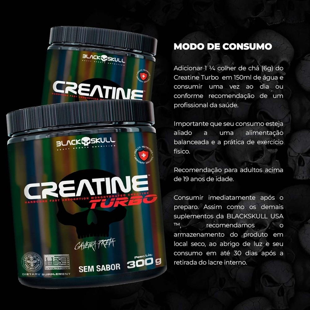 Creatina Turbo Black Skull 300g