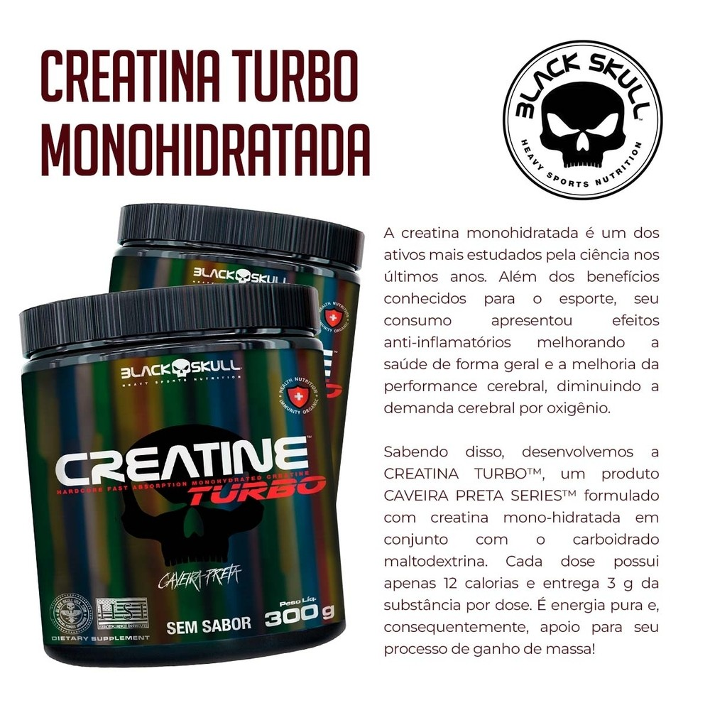 Creatina Turbo Black Skull 300g