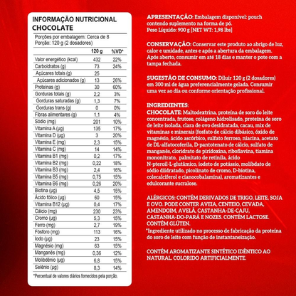 Nutri Whey Protein Hipercalórico em Pó – Suplemento para Ganho Muscular – Super Mass Gainer – 900g