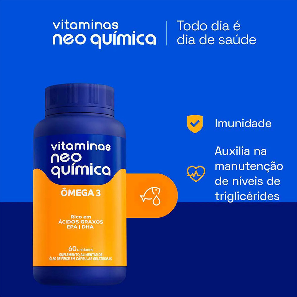 Ômega 3 Neo Química 60 Cápsulas 