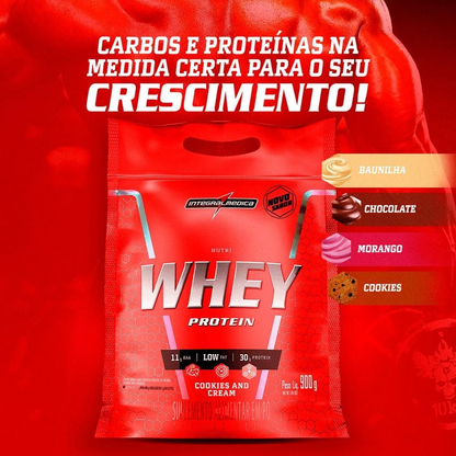 Nutri Whey Protein Hipercalórico em Pó – Suplemento para Ganho Muscular – Super Mass Gainer – 900g